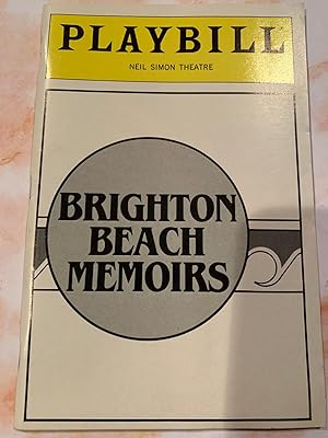 Seller image for BRIGHTON BEACH MEMOIRS PLAYBILL for sale by Happy Heroes