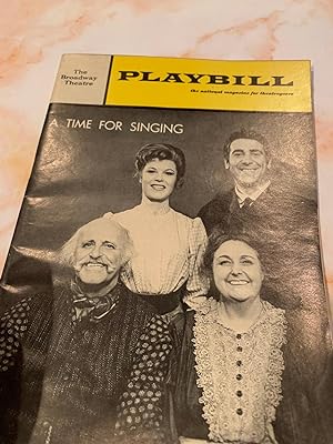 Seller image for A TIME FOR SINGING PLAYBILL for sale by Happy Heroes