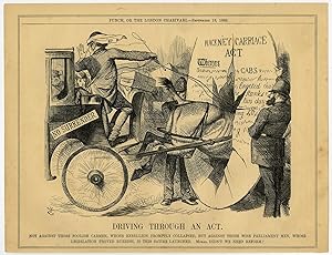 Bild des Verkäufers für Antique Print-CARICATURE-HACKNEY-CARRIAGE-ACT-PUNCH-Tenniel-1868 zum Verkauf von ThePrintsCollector