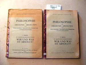 Seller image for Philosophie des Dreieinig Absoluten aut Philosophia Triunitatis Tensions. for sale by avelibro OHG