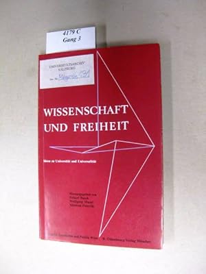 Seller image for Wissenschaft und Freiheit. for sale by avelibro OHG