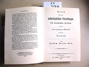 Bild des Verkufers fr Versuch ber die ursprnglichen Grundlagen des menschlichen Denkens und die davon abhngigen Schranken unserer Erkenntniss. - aus: aetas kantiana. zum Verkauf von avelibro OHG