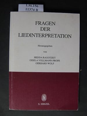 Immagine del venditore per Fragen der Liedinterpretation. venduto da avelibro OHG