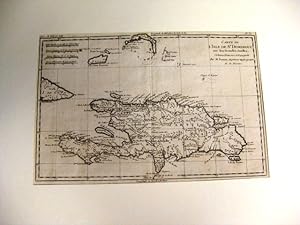 Carte de L'Isle de St. Domingue une des Grandes Antilles.