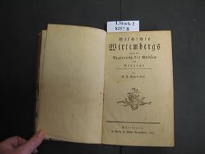 Bild des Verkufers fr Geschichte Wirtembergs unter der Regierung der Grafen und Herzoge. zum Verkauf von avelibro OHG