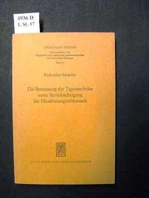 Seller image for Die Bemessung der Tagessatzhhe unter Bercksichtigung der Hausfrauenproblematik. for sale by avelibro OHG