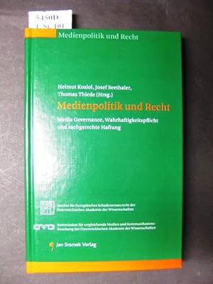 Immagine del venditore per Medienpolitik und Recht. Media Governance, Wahrhaftigkeitspflicht und sachgerechte Haftung. venduto da avelibro OHG