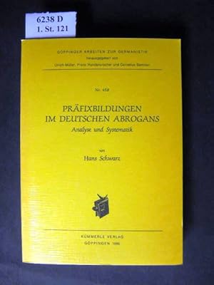 Bild des Verkufers fr Prfixbildungen im deutschen Abrogans. Analyse u. Systematik. zum Verkauf von avelibro OHG