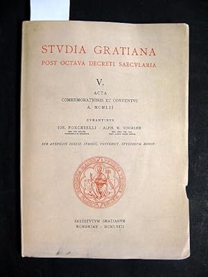 Imagen del vendedor de Studia Gratiana V. Post Octava Decreti Saecularia. a la venta por avelibro OHG