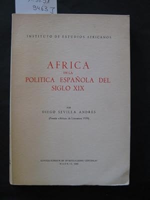 Imagen del vendedor de Africa en la Politica Espanola del Siglo XIX. - aus: instituto de estudios africanos. a la venta por avelibro OHG