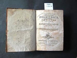 Bild des Verkufers fr Academiae Grypeswaldensis Bibliotheca, Catalogo Auctorum et Repertorio Reali Universali Descripta. zum Verkauf von avelibro OHG