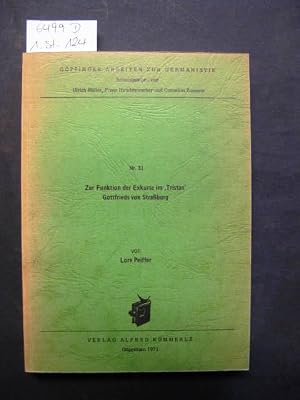 Seller image for Zur Funktion der Exkurse im "Tristan" Gottfrieds von Stra�burg. for sale by avelibro OHG