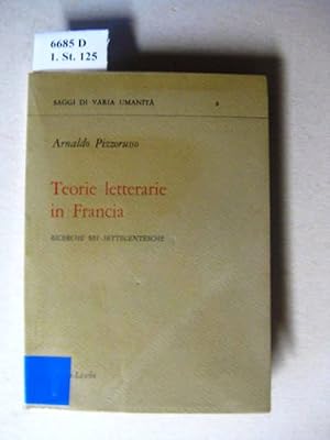 Seller image for Teorie letterarie in Francia. Ricerche Sei-Settecentesche. for sale by avelibro OHG