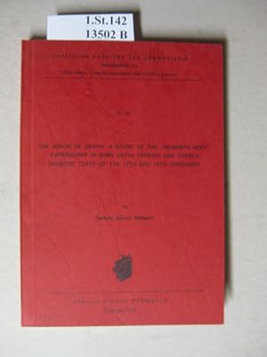 Image du vendeur pour The Vision of Death. A Study of the "Memento Mori" Expressions in some Latin, German, and French Didactic Texts of the 11th and 12th Centuries. mis en vente par avelibro OHG