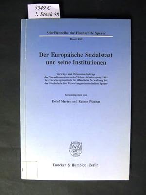 Seller image for Der Europische Sozialstaat und seine Institutionen. for sale by avelibro OHG