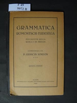 Seller image for Grammatica Romontsch-Tudestga per diever della scola de privats. for sale by avelibro OHG
