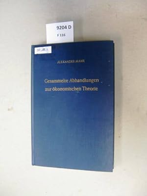 Bild des Verkufers fr Gesammelte Abhandlungen zur konomischen Theorie. zum Verkauf von avelibro OHG