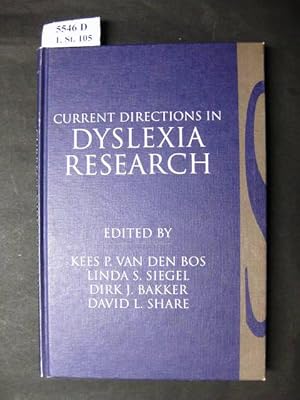 Bild des Verkufers fr Current directions in dyslexia research. zum Verkauf von avelibro OHG