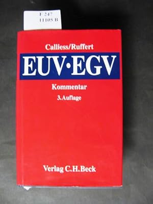 Imagen del vendedor de EUV / EGV. Das Verfassungsrecht der Europischen Union mit Europischer Grundrechtecharta; Kommentar. a la venta por avelibro OHG