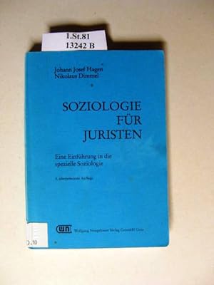 Seller image for Soziologie fr Juristen. Eine Einfhrung in die spezielle Soziologie. for sale by avelibro OHG