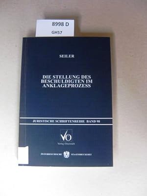 Seller image for Die Stellung des Beschuldigten im Anklageproze. for sale by avelibro OHG