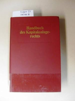 Immagine del venditore per Handbuch des Kapitalanlagerechts. venduto da avelibro OHG