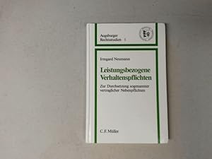 Seller image for Leistungsbezogene Verhaltenspflichten Zur Durchsetzung sogenannter vertraglicher Nebenpflichten for sale by avelibro OHG