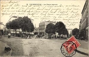 Bild des Verkufers fr Ansichtskarte / Postkarte Courbevoie Hauts de Seine, La Place Hrold zum Verkauf von akpool GmbH