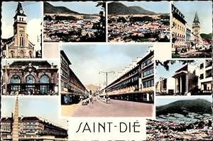 Ansichtskarte / Postkarte Saint Dié des Vosges, Teilansichten, Kirche, Straßenpartie, Panorama