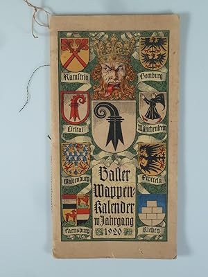 Bild des Verkufers fr Basler Wappenkalender Jahrgang 1920. zum Verkauf von Antiquariat Dorner