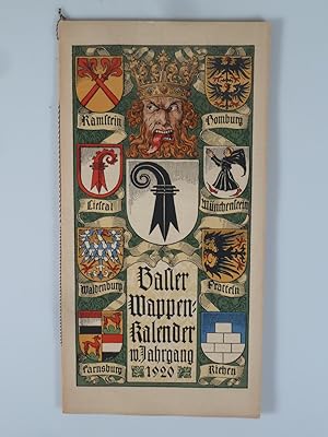 Bild des Verkufers fr Basler Wappenkalender Jahrgang 1920. zum Verkauf von Antiquariat Dorner
