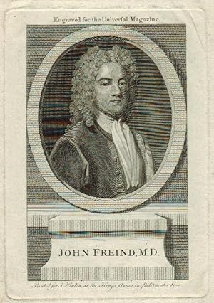 Seller image for Engraved Portrait of Freind. Head and Shoulders, oval, on pedestal, after Dahl. for sale by R.G. Watkins Books and Prints