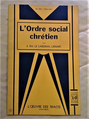 Seller image for L'Ordre social chrtien for sale by Claudine Bouvier
