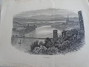 Bild des Verkufers fr Inverness:B/W Wood Engraving from Picturesque Europe zum Verkauf von David Pearson