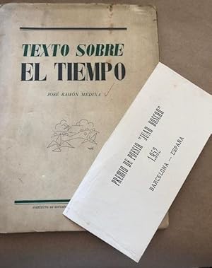 Texto sobre el tiempo. Firmado y dedicado