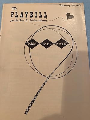 Seller image for KISS ME KATE PLAYBILL for sale by Happy Heroes