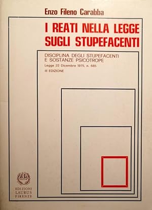 I REATI NELLA LEGGE SUGLI STUPEFACENTI DISCIPLINA DEGLI STUPEFACENTI E SOSTANZE PSICOTROPE LEGGE ...