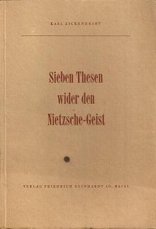 Bild des Verkufers fr Sieben Thesen wider den Nietzsche-Geist. zum Verkauf von Antiquariat Axel Kurta