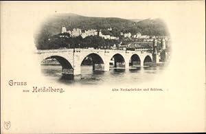 Imagen del vendedor de Ansichtskarte / Postkarte Heidelberg am Neckar, Alte Neckarbrcke und Schloss a la venta por akpool GmbH