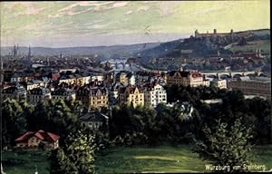 Künstler Ansichtskarte / Postkarte Würzburg Unterfranken, Blick vom Steinberg auf die Stadt, Wiro...