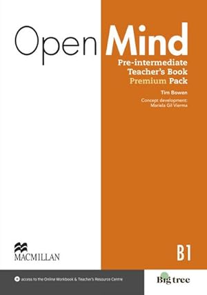 Seller image for Open Mind: Pre-Intermediate / Teacher s Book Premium Pack (with Class-Audio-CDs, DVD and Webcode) for sale by unifachbuch e.K.