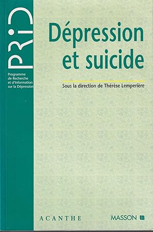 Bild des Verkufers fr Dpression et suicide. zum Verkauf von PRISCA