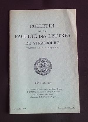 Bulletin de la faculté des lettres de Strasbourg - N°5 Février1965