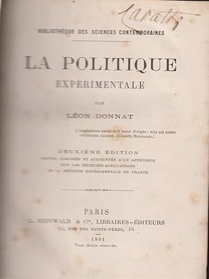 Seller image for La politique experimentale for sale by Librodifaccia