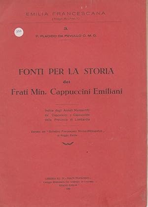 FONTI PER LA STORIA DEI FRATI MIN. CAPPUCCINI EMILIANI, Reggio Emilia, Libreria di Frate Francesc...