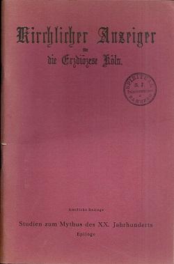 Immagine del venditore per Epiloge. venduto da Antiquariat Axel Kurta