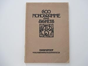 Image du vendeur pour 600 Monogramme und Signets. Eine Sammlung von 600 verschiedenen zum Teil preisgekrnten ornamentalen Monogrammen, Initialen u. Signets auf 30 Tafeln nach Entwurf erster Knstler. mis en vente par Michael Steinbach Rare Books