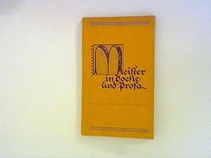 Bild des Verkufers fr Meister in Poesie und Prosa. kleine deutsche Literaturgeschichte zum Verkauf von ANTIQUARIAT FRDEBUCH Inh.Michael Simon