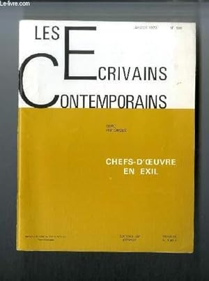 Seller image for Les crivains contemporains Srie historique n 188 - Chefs-d'oeuvre en exil par Lucie Mazauric for sale by Le-Livre