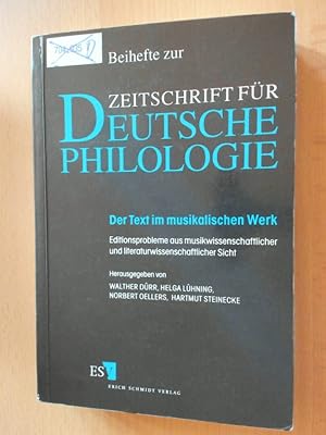 Seller image for Der Text im musikalischen Werk Editionsprobleme aus musikwissenschaftlicher und literaturwissenschaftlicher Sicht for sale by avelibro OHG